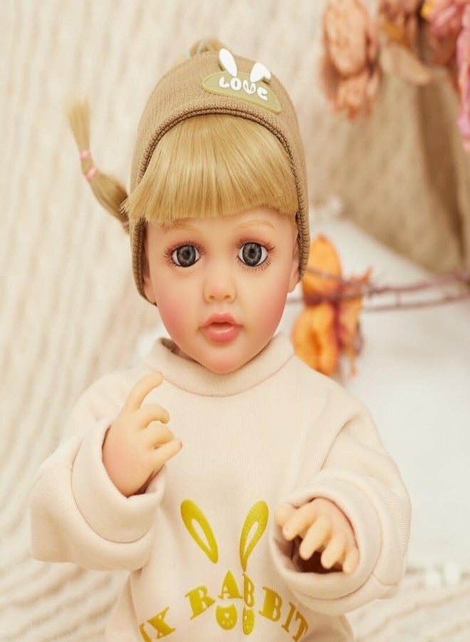 Ramokdu Realistic Sound with Sensor & Activities! Lifelike Full Silicone Body Reborn Baby Girl Doll Toy Princess Toddler Bebe with Brown Long Hair Gift for Girl - Image 3